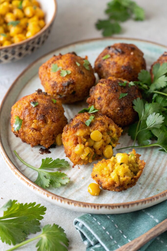 curried corn fritters delight