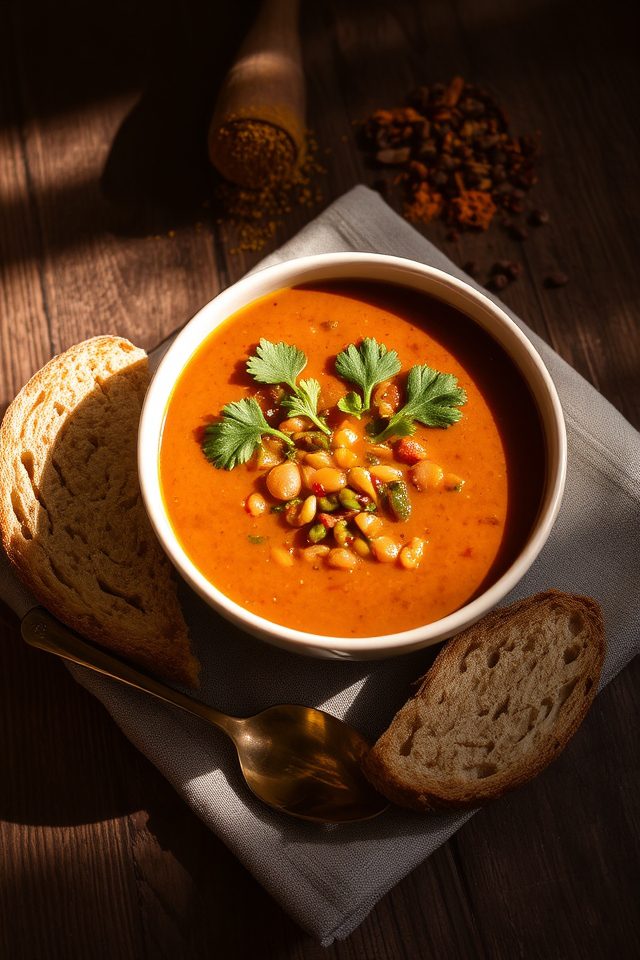 curried lentil bean soup