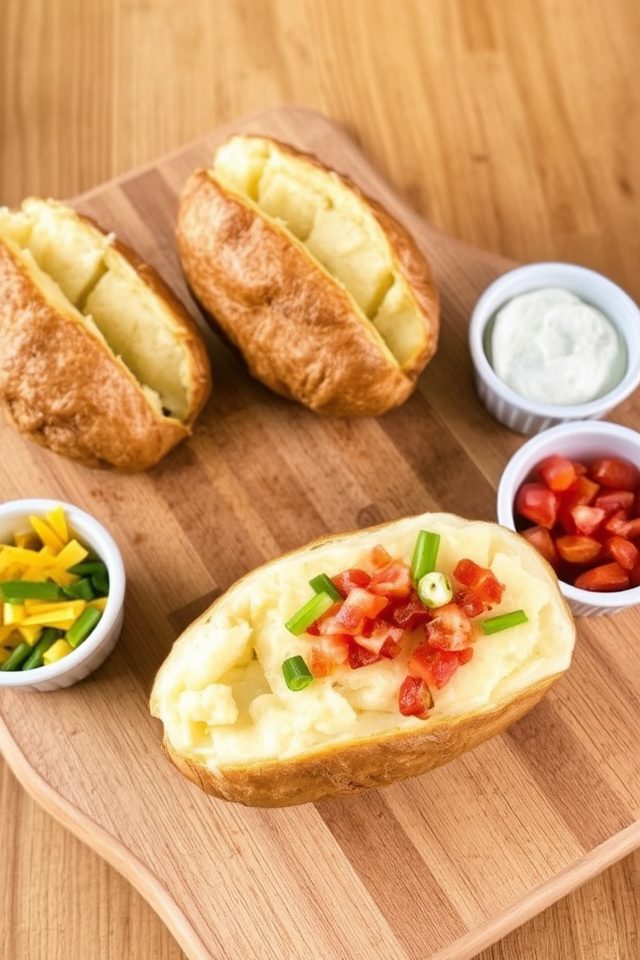 customizable loaded baked potatoes