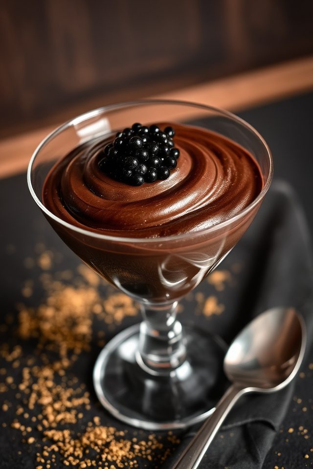 decadent chocolate mousse caviar