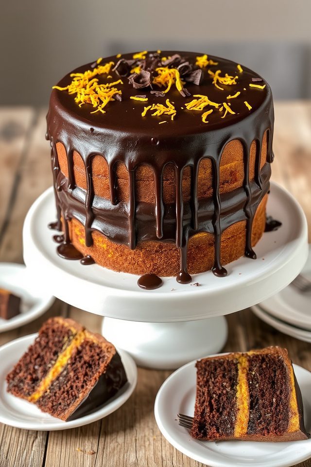 decadent chocolate orange cake