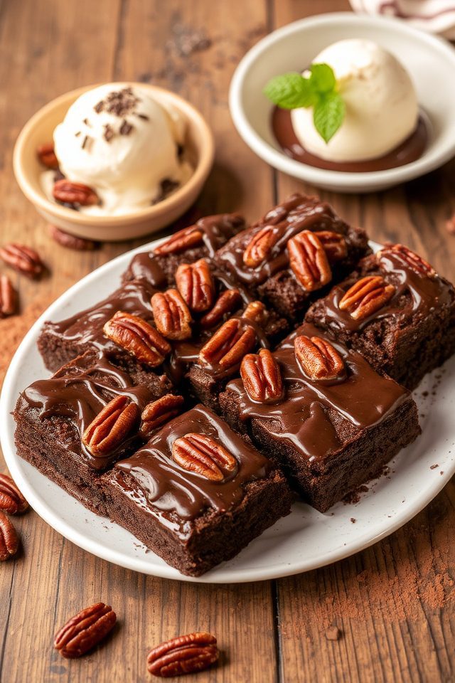 decadent chocolate pecan brownies