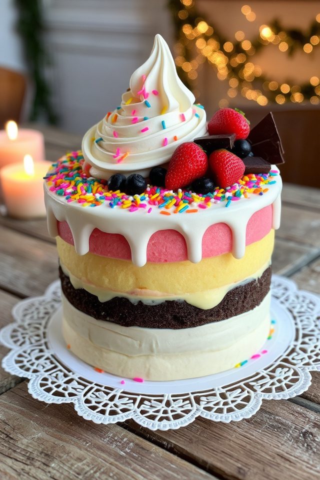 decadent frozen custard cake