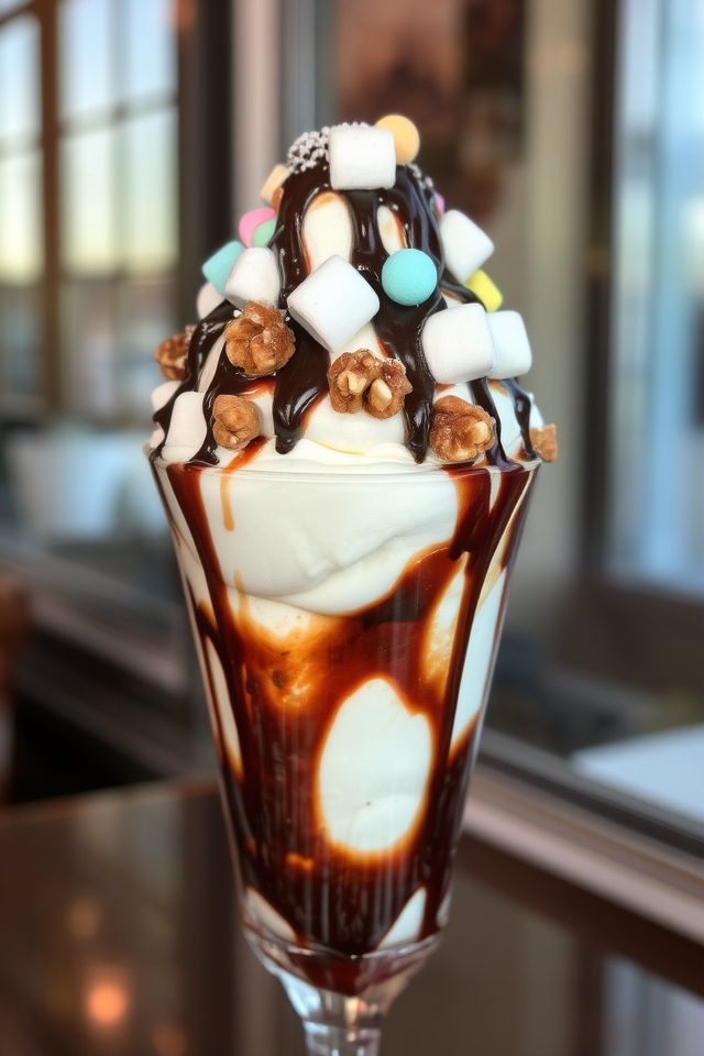decadent hot fudge sundae