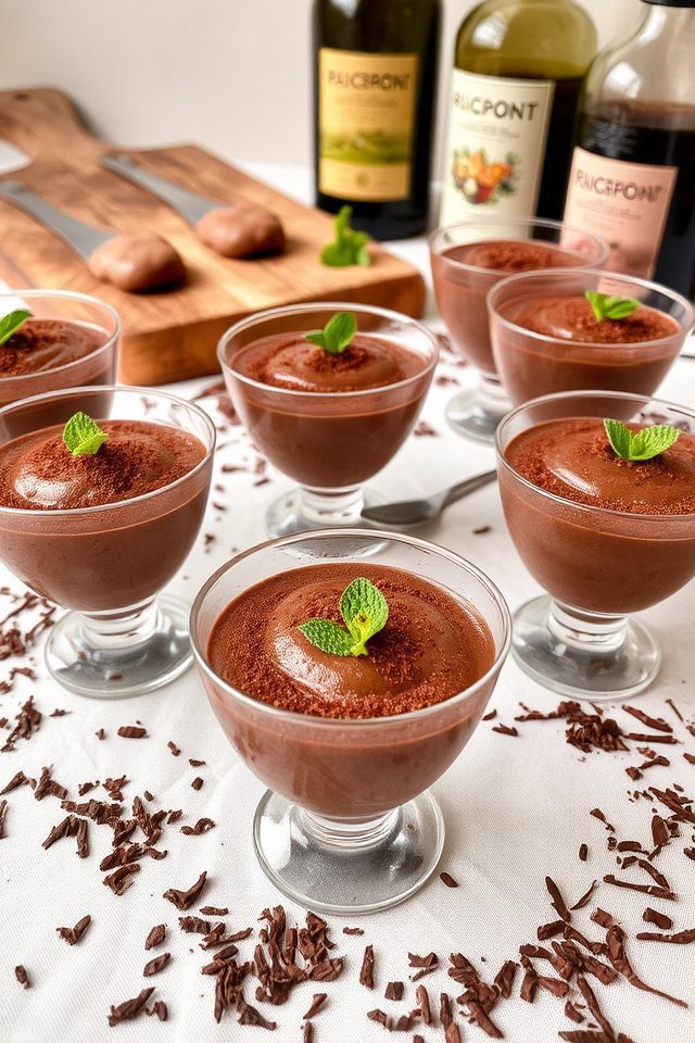 decadent rum chocolate mousse