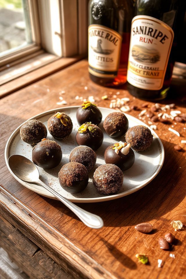 decadent rum infused chocolate truffles