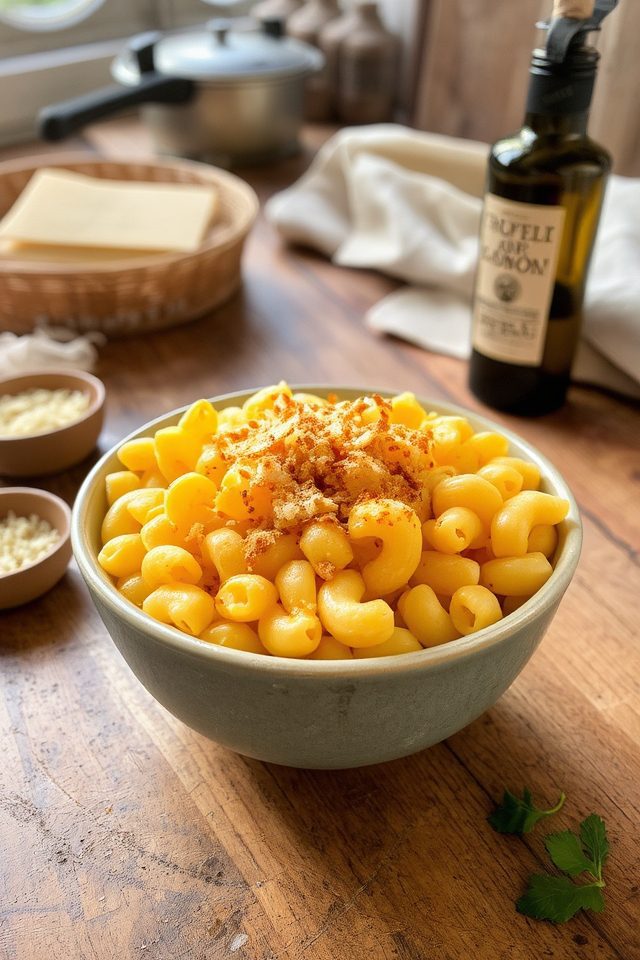 decadent truffle mac and cheese