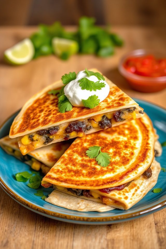 delicious black bean quesadillas