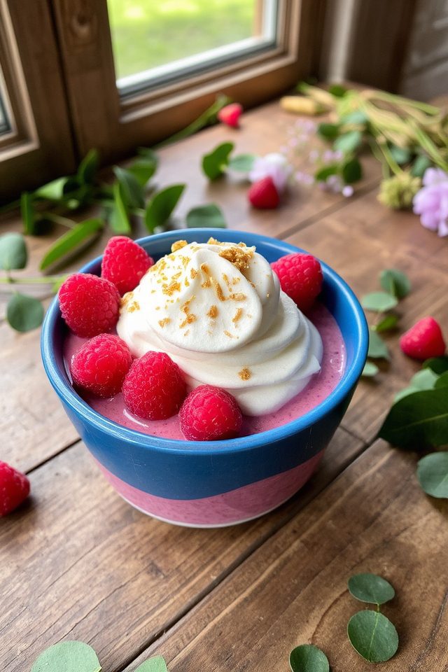 delightful raspberry smoothie bowl