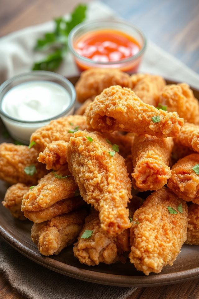 double dredged crispy wings