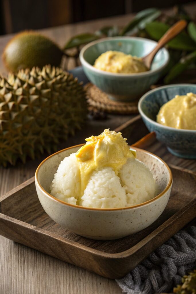 Durian Sticky Rice - A Bold Exotic Fruit Recipe