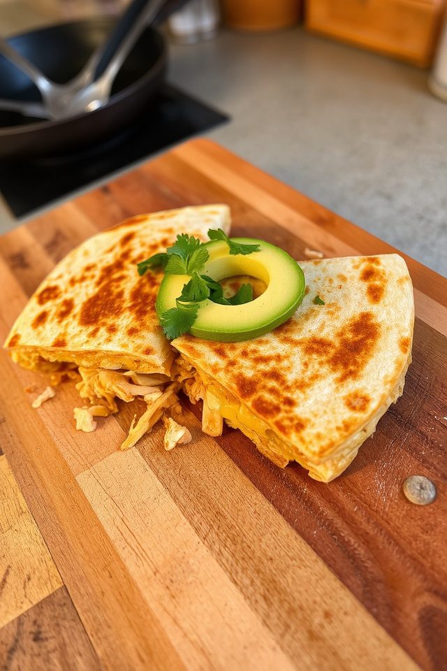 easy chicken quesadilla meal