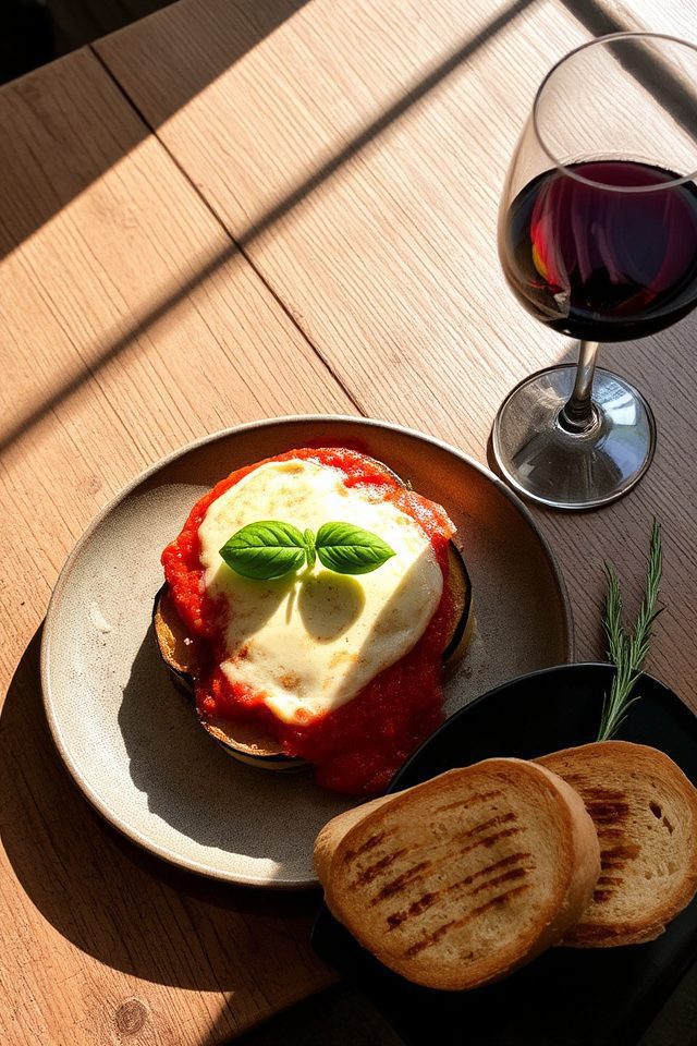 eggplant parmesan and sangiovese