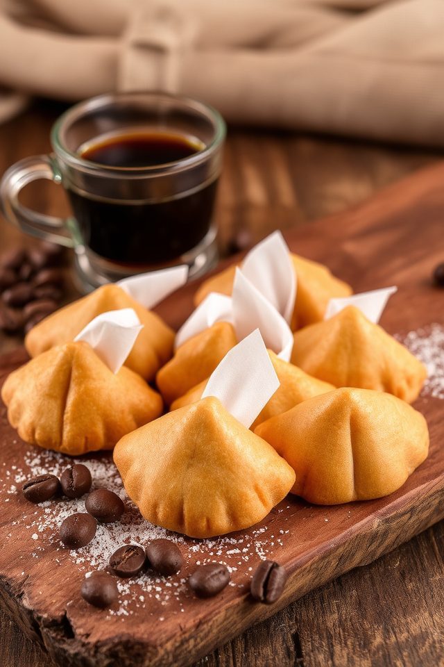 espresso infused fortune cookies