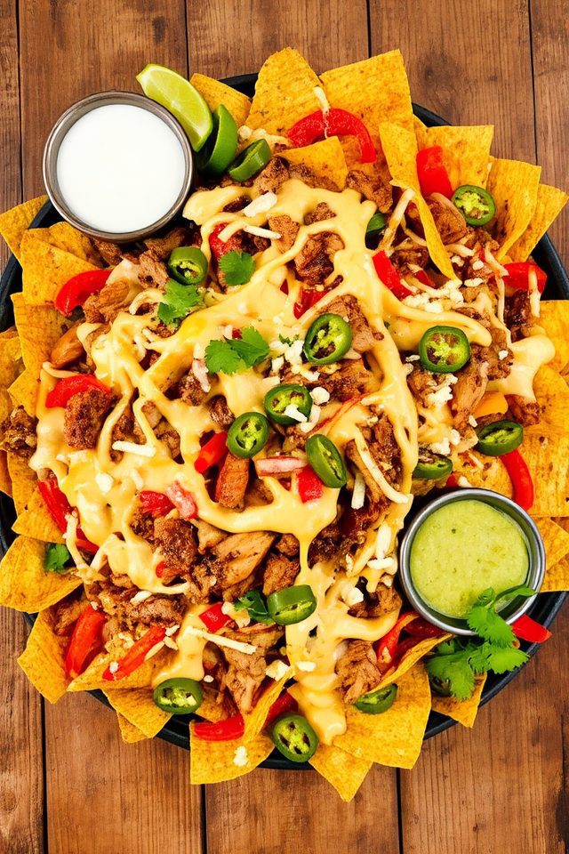 fajita loaded nachos delight