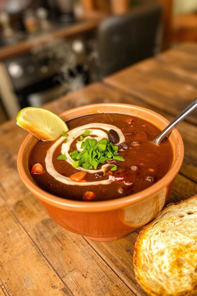 fast black bean soup
