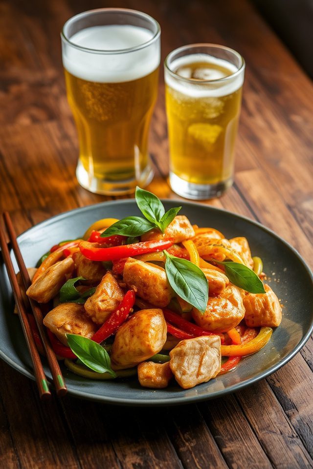 flavorful basil chicken pairing