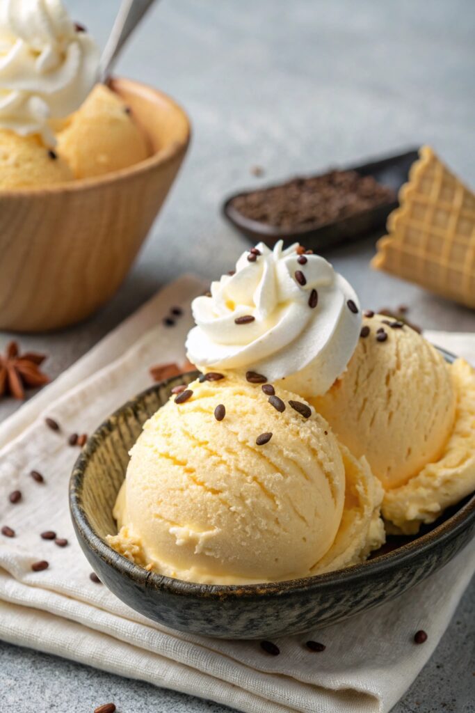 decadent custard like ice cream