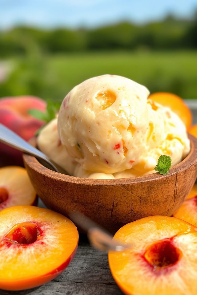 fresh peach ice cream recipe