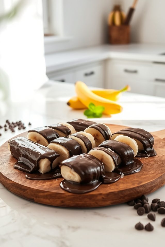 frozen chocolate banana treats