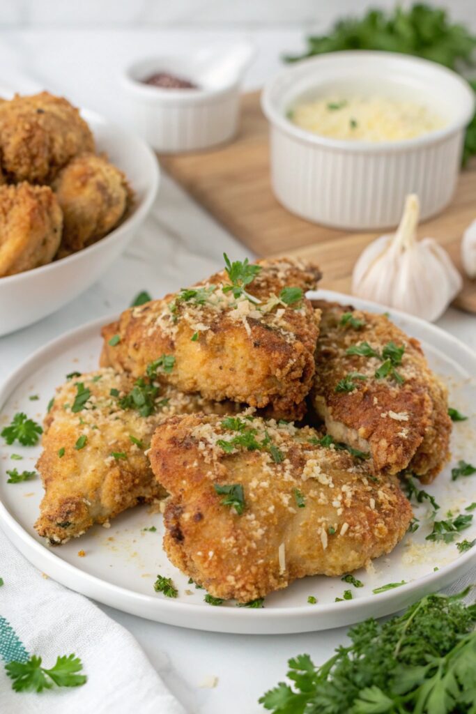 garlic parmesan fried chicken
