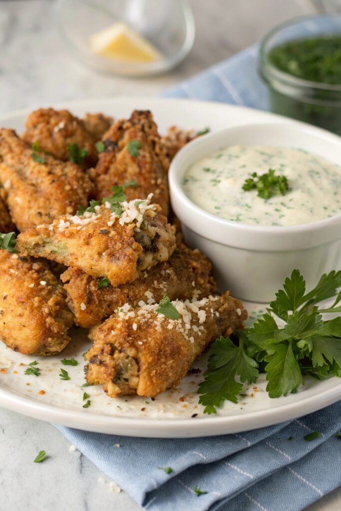 crispy garlic parmesan wings