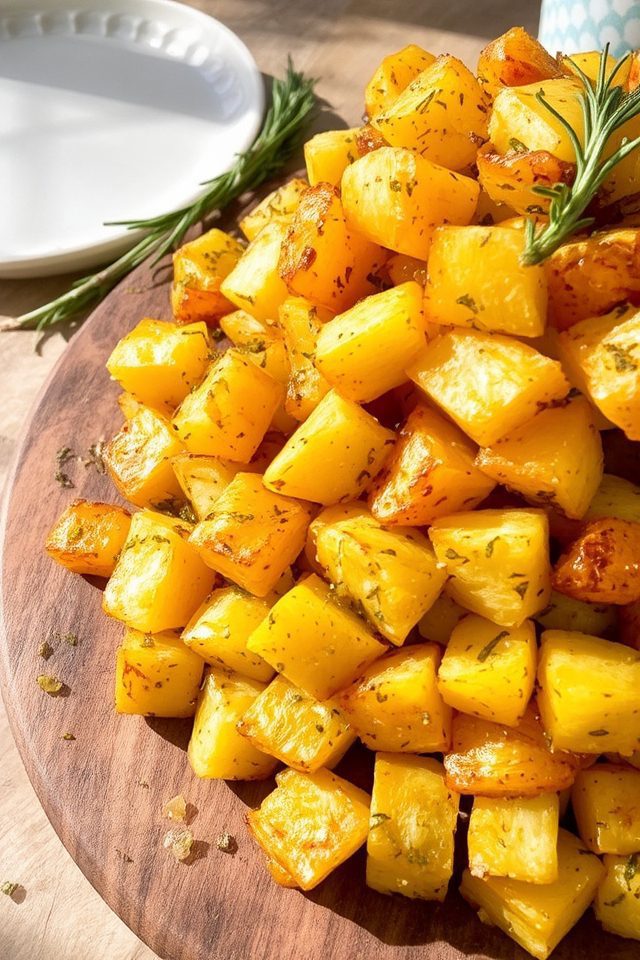 garlic infused crispy potato delight