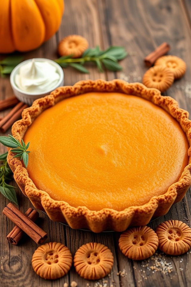 gingersnap crust with pumpkin
