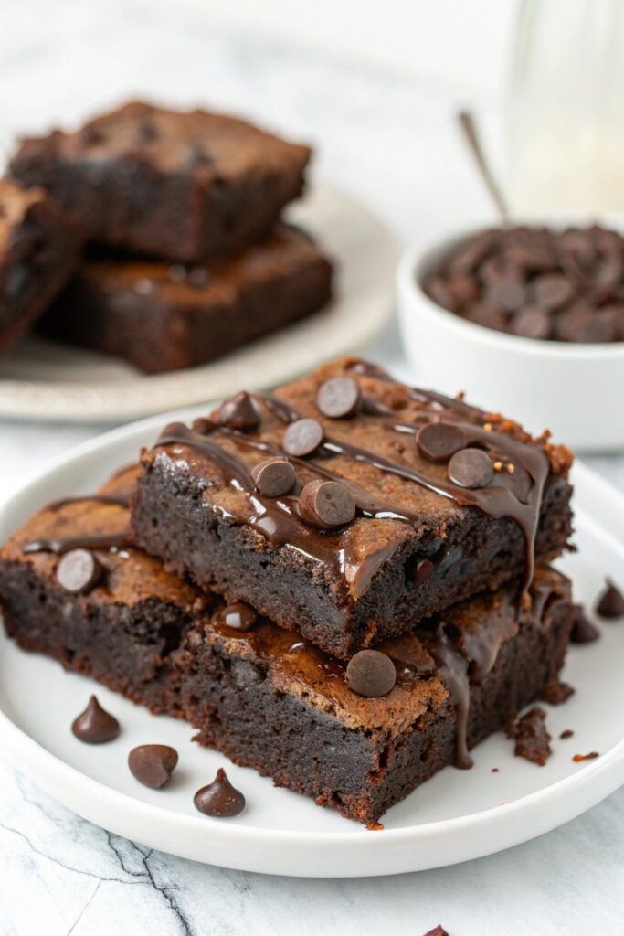 decadent fudgy chocolate brownies