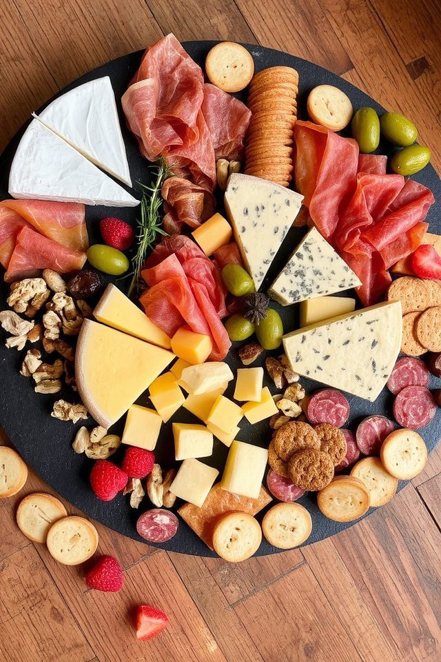 gourmet cheese and meats