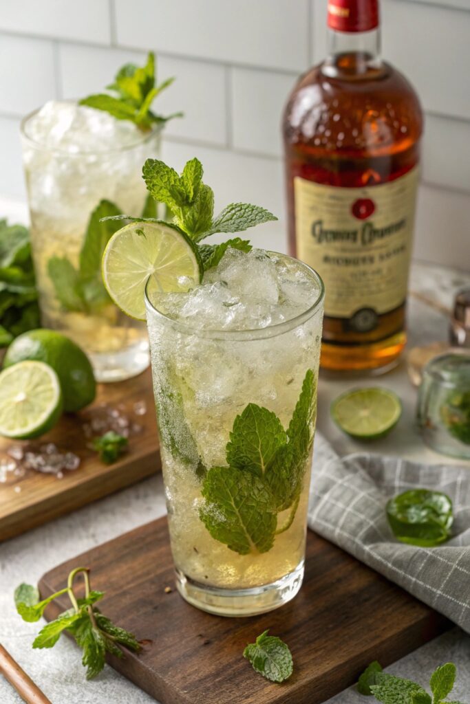 refreshing orange mint cocktail
