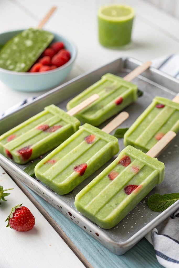 healthy green smoothie pops