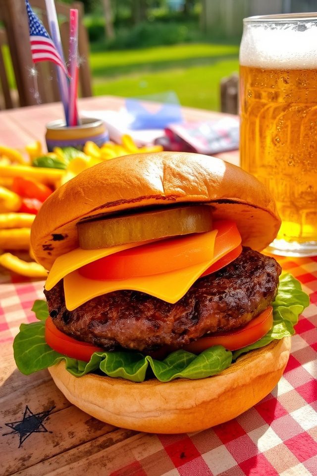 grilled beef patties burgers