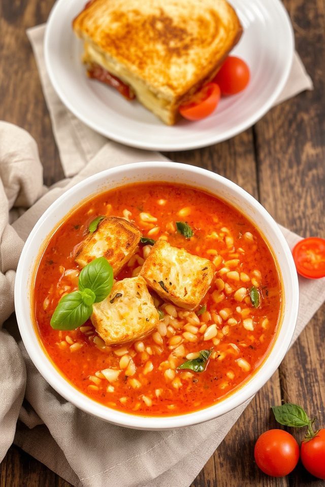 grilled cheese tomato soup