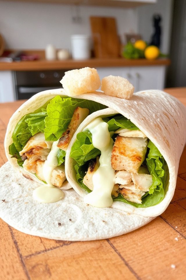 grilled chicken caesar wrap
