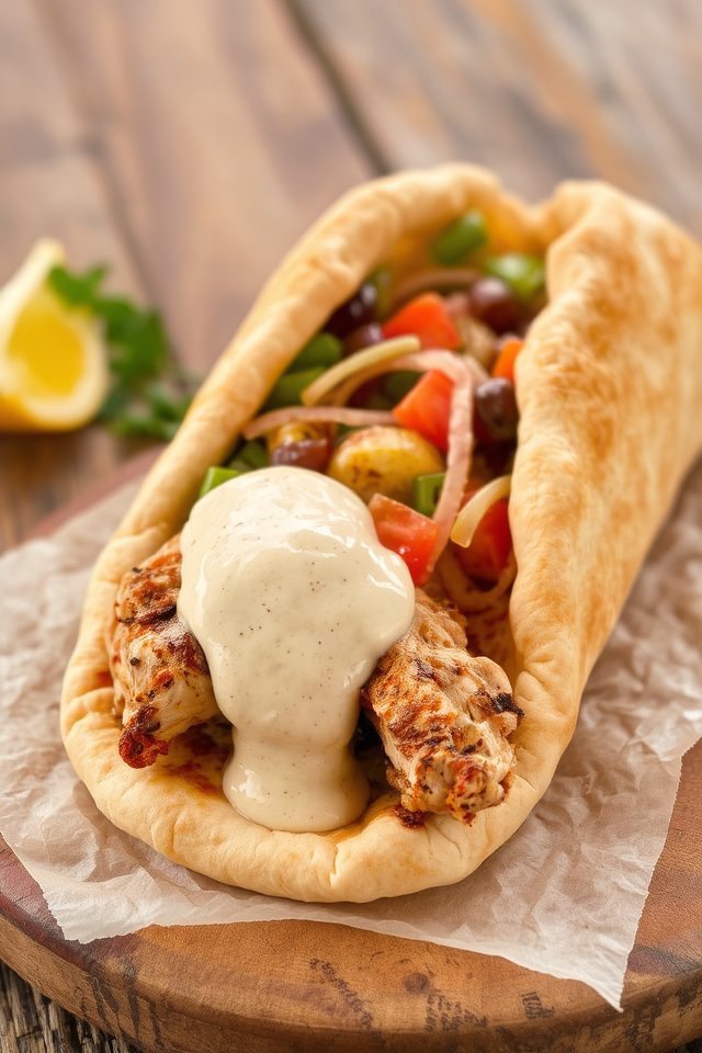 grilled chicken shawarma wraps