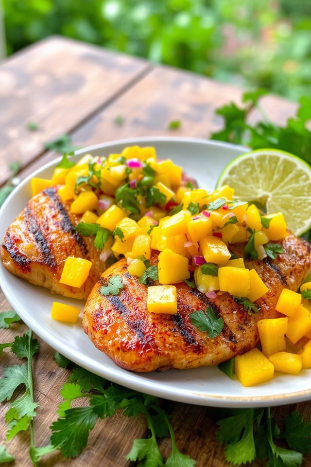 grilled chicken with mango salsa