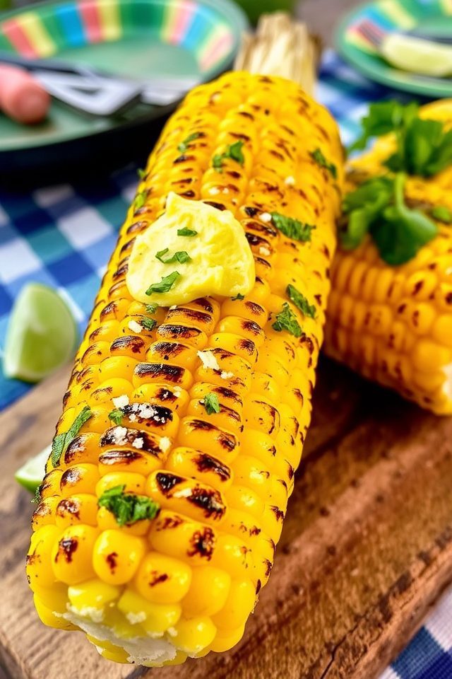 grilled corn with lime butter