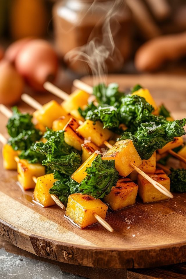 grilled kale pineapple snack