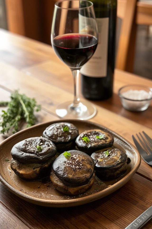 grilled mushrooms and cabernet franc