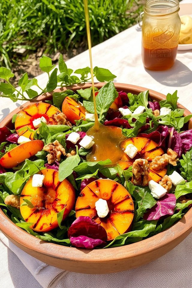 grilled peach salad delight