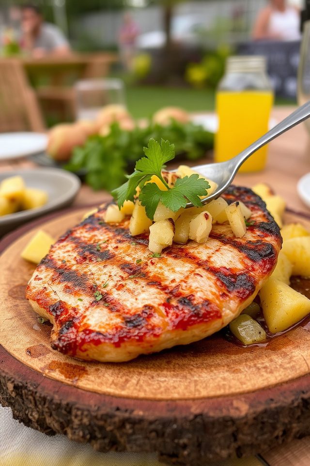 grilled pork summer dish