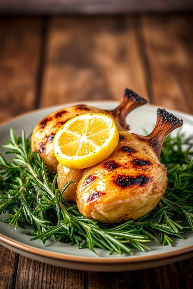 grilled quail with herbs