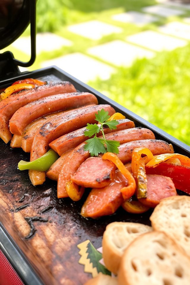 grilled summer sausage dish
