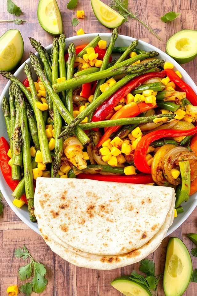 grilled veggie fajitas delight