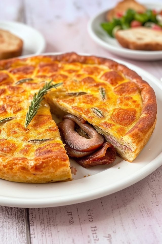 ham steak frittata breakfast