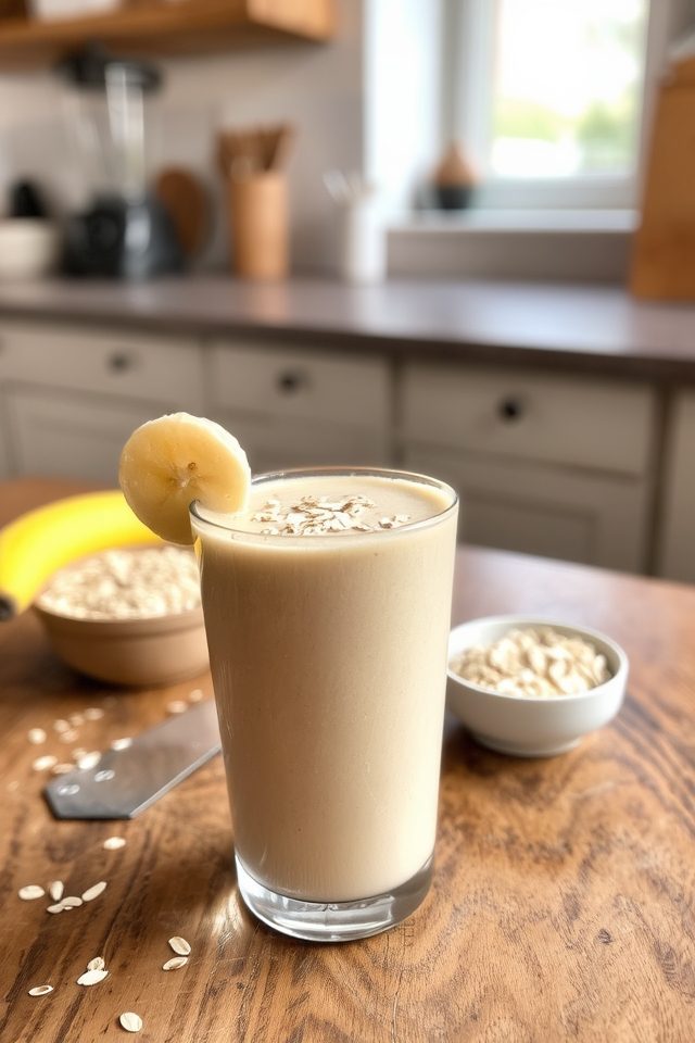 healthy banana oat smoothie