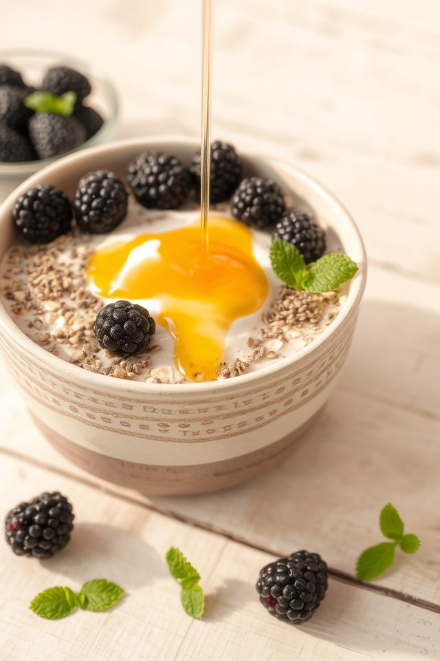 healthy blackberry breakfast option
