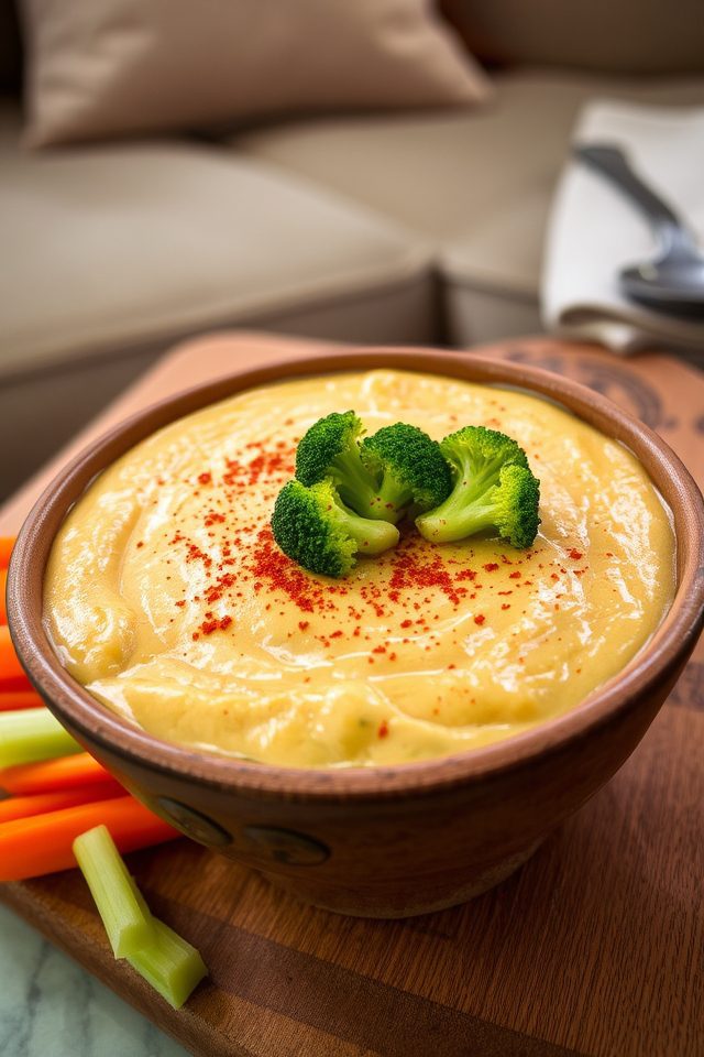 healthy broccoli cheese dip