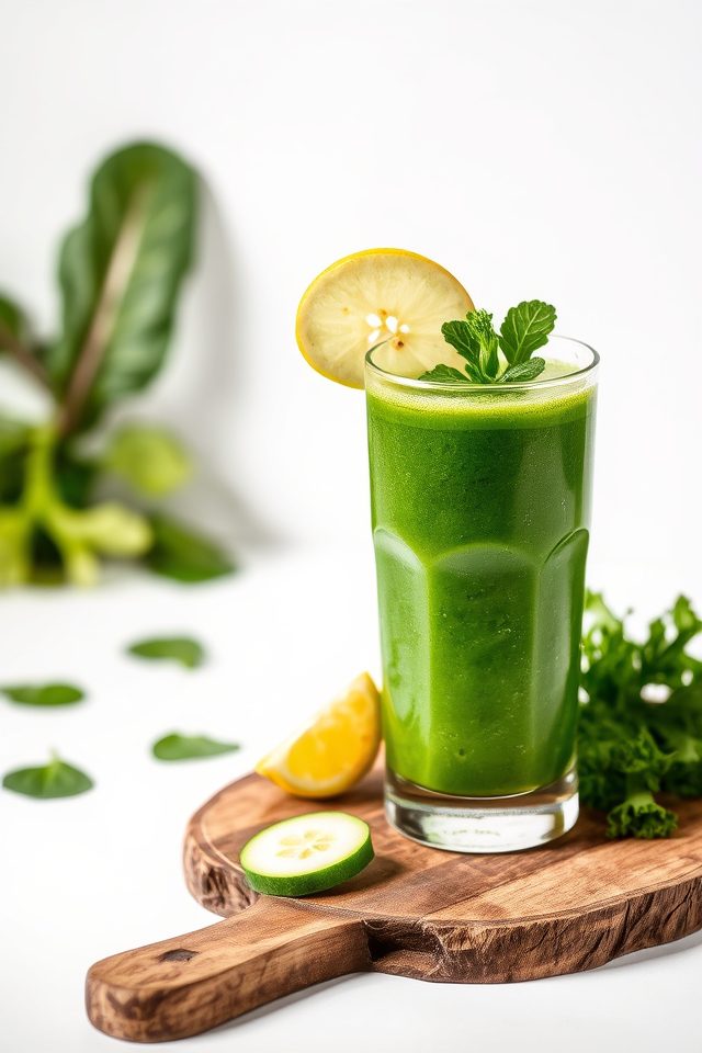 healthy green morning juice